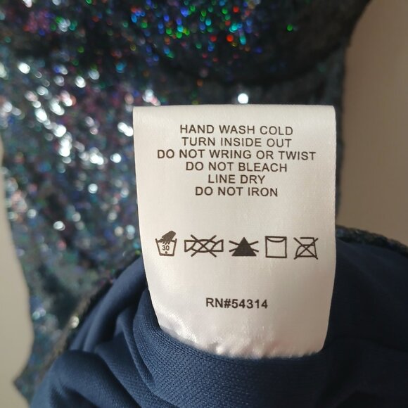 B. Darlin Jrs Sz 1/2 Sequin‎ Sweetheart Mini Dress Blue Zipper Sleeveless Lined - Picture 13 of 16